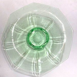 10" Vintage Uranium Vaseline Glass Bowl